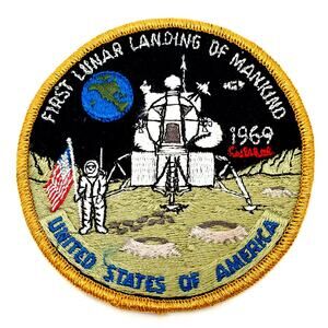 Vintage Original Apollo 11 First Lunar Landing Mankind Patch Official NASA 1969